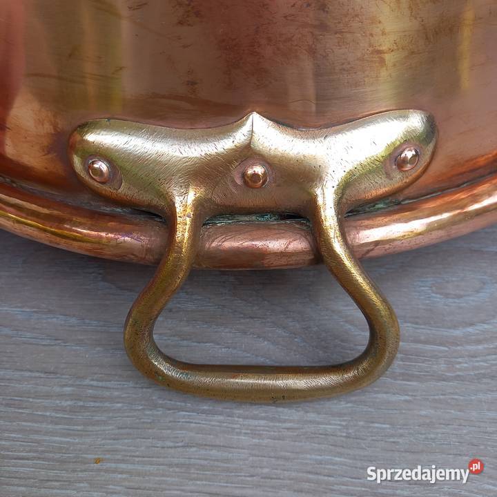 Duża miedziana misa do powideł miedziany garnek Warszawa