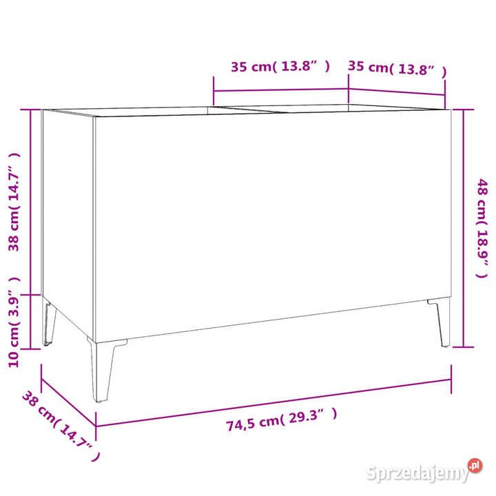 Szafka na płyty biała 745x38x48 materiał Warszawa sprzedam