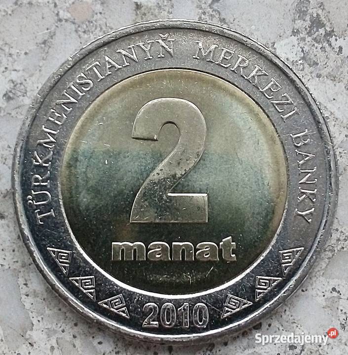 TURKMENISTAN2 MANAT2010 rŁADNA Numizmatyka Legionowo