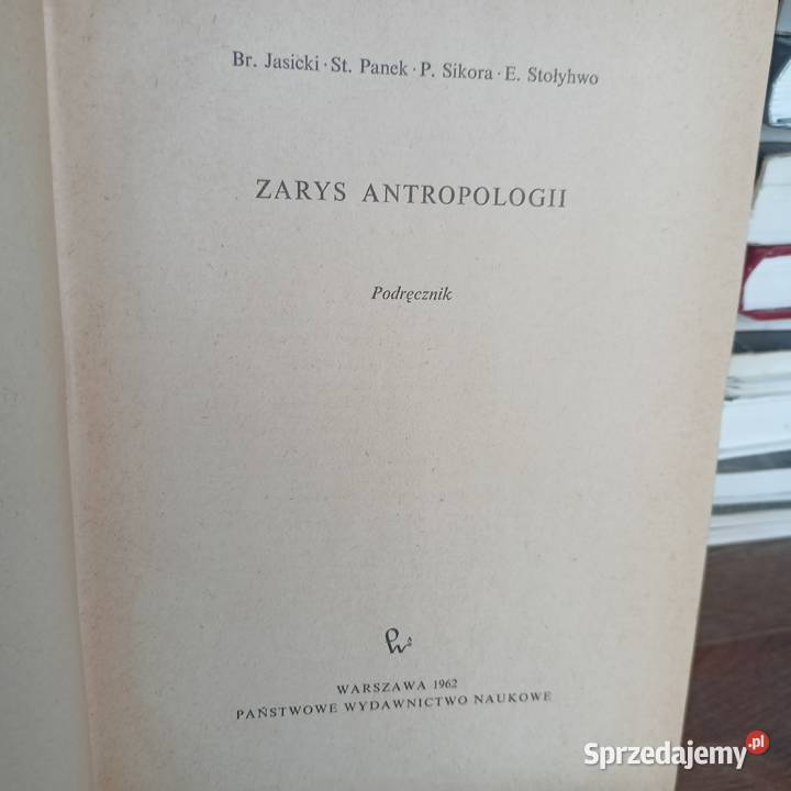 Zarys antropologii książki wysyłka Trójmiasto Gdańsk sprzedam