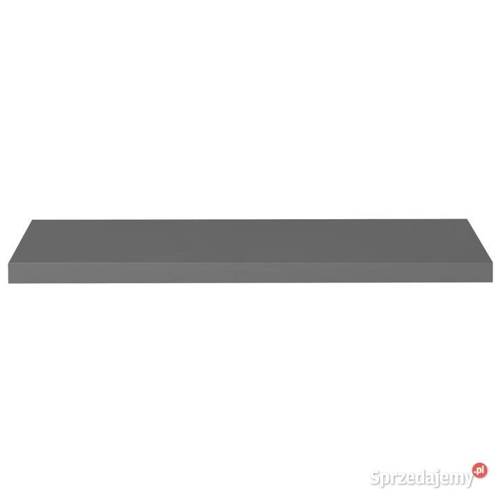 Półka ścienna wysoki połysk szare 90x235x38 MDF Warszawa