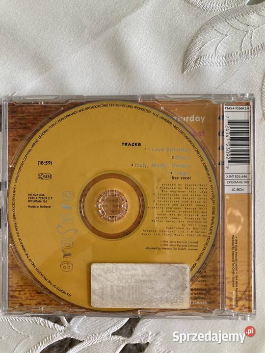 Płyta CD Maxi Single Erasure I Love Saturday pop Płyty i kasety Czerwionka-Leszczyny