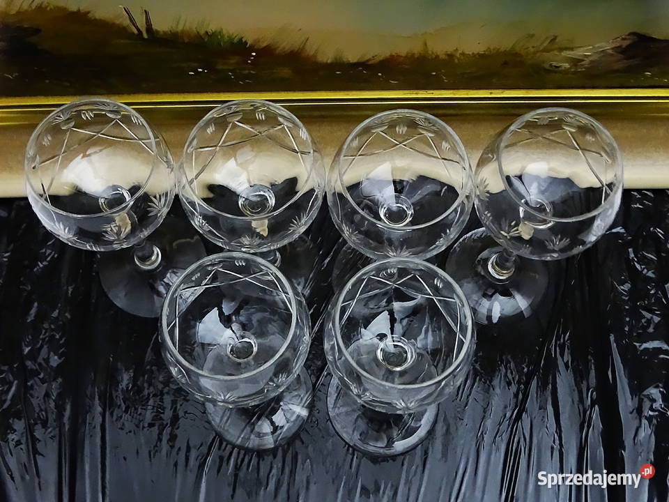 Kieliszki kryształowe zestaw 6 sztuk ręcznie Kieliszki i pucharki sprzedam