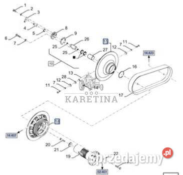 Holland CR9080 Wariator Wirnika Rotora CZĘŚCI Pozostałe Jastrzębniki