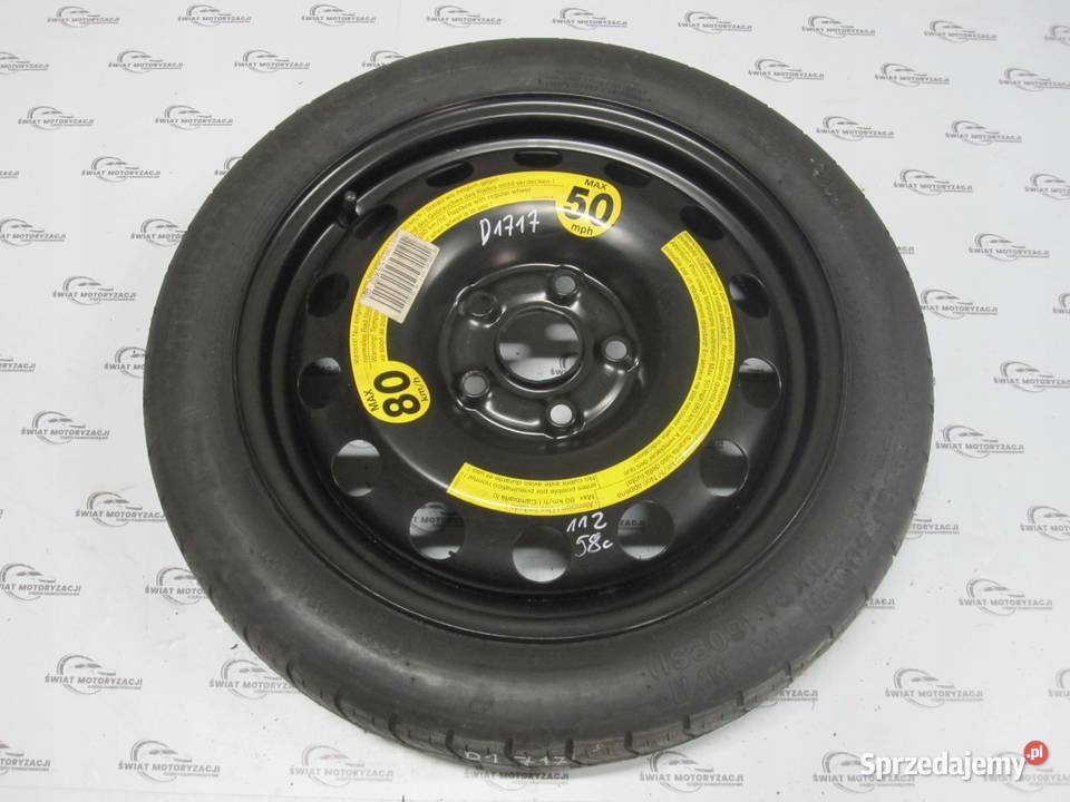 VW GOLF AUDI SEAT ALTEA koło dojazdowe 1257016
