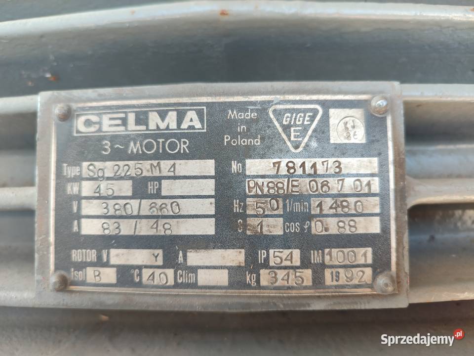 Silnik asynchroniczny 45kW Celma łódzkie
