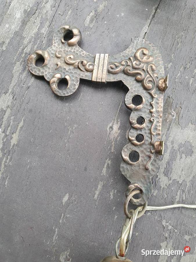 Trzy miedziane kinkiety Antyki, Sztuka, Kolekcje Myszków