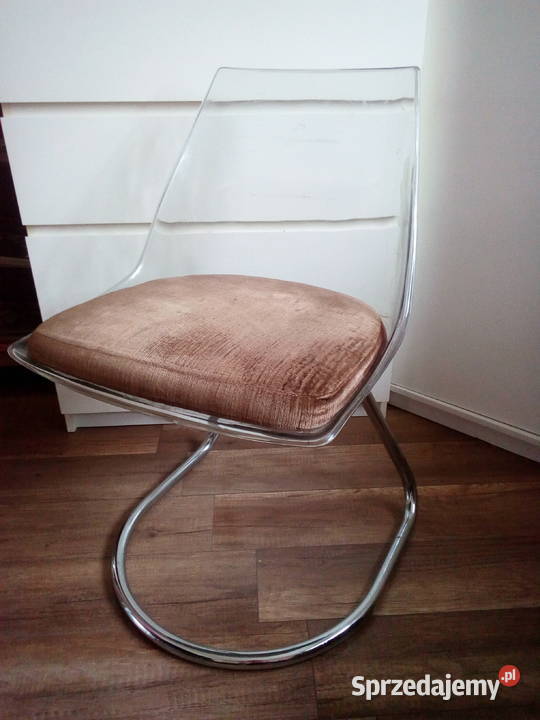 Krzesło vintage transparentne