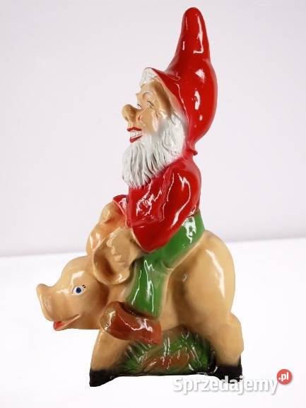 Figura Dekoracja Krasnal na Świni Pozostałe Lubcz sprzedam