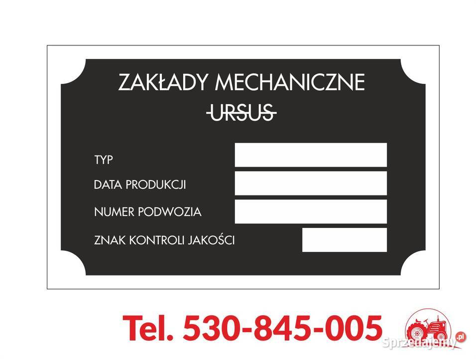 Tabliczka znamionowa Autosan Zetor Ursus Pleszew