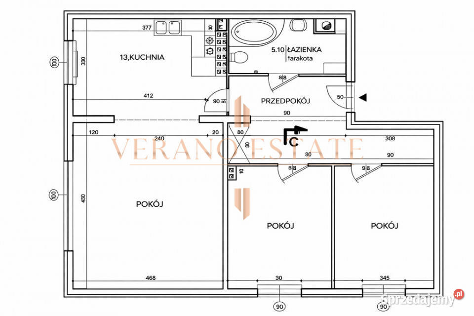 Komfortowe 3 pokoje Centrum Wysoki standard