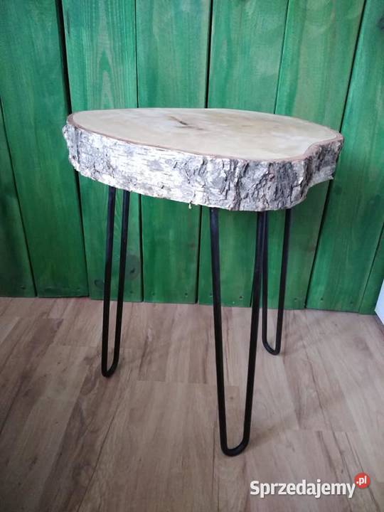 TWÓJ PROJEKT stolik kawowy plaster drewna ŻYWICA 1cm