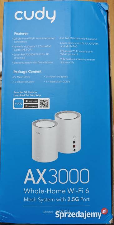 Router Cudy M3000 wifi6 z systemem OpenWrt nowy router