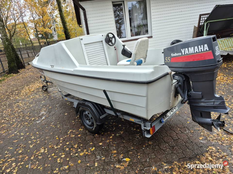 Łódź kabinowa Yamaha 55 przyczepa Pozostałe mazowieckie Lipinki