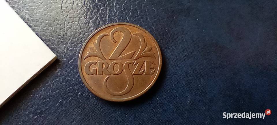 Stare monety 2 grosze 1937 2RP Polska piękna Lesko