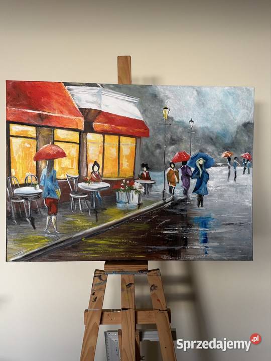 Obraz olejny 50x70 mazowieckie Warszawa