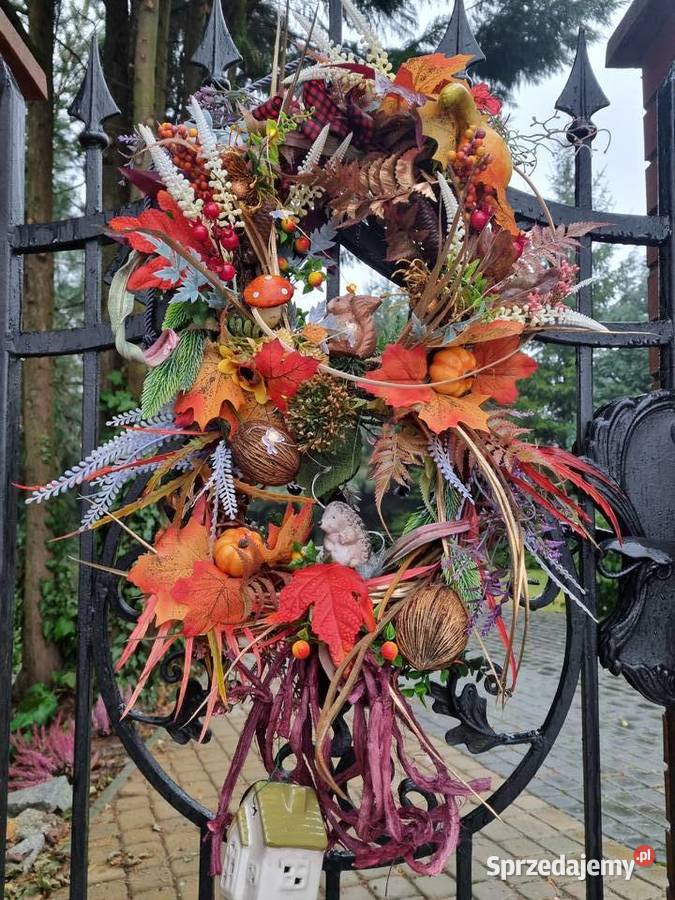 Stroik wianek ozdobny na dzrzwi XXL duży led Dekoracje i ozdoby Lublin