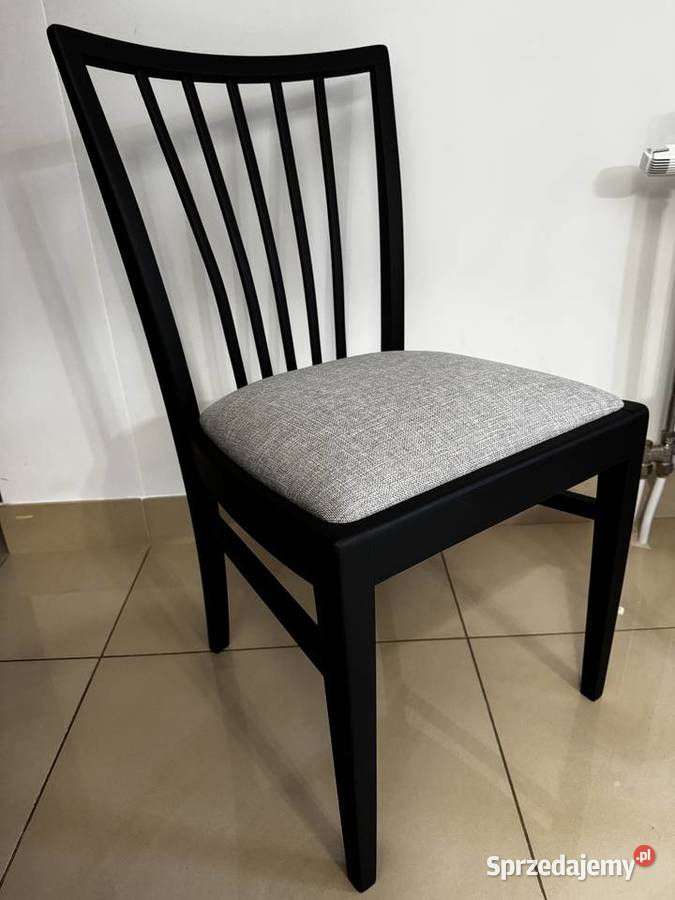 Krzesła 4 art deco stylowe renowacji czarne Dom i Ogród Sulbiny