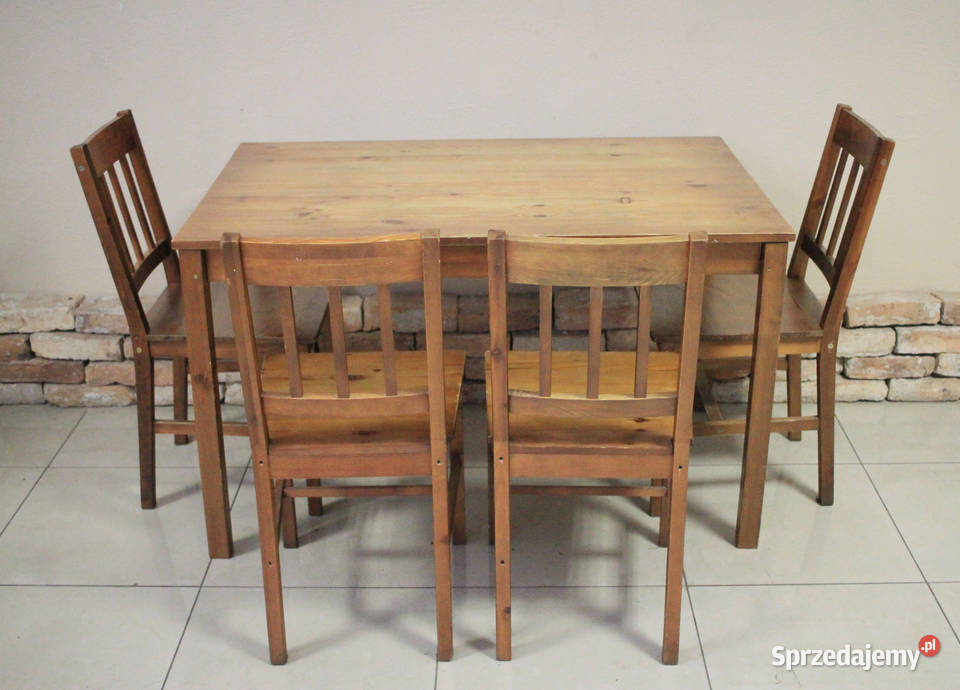 Stół do kuchni komplet krzeseł 118cm Pszczyna