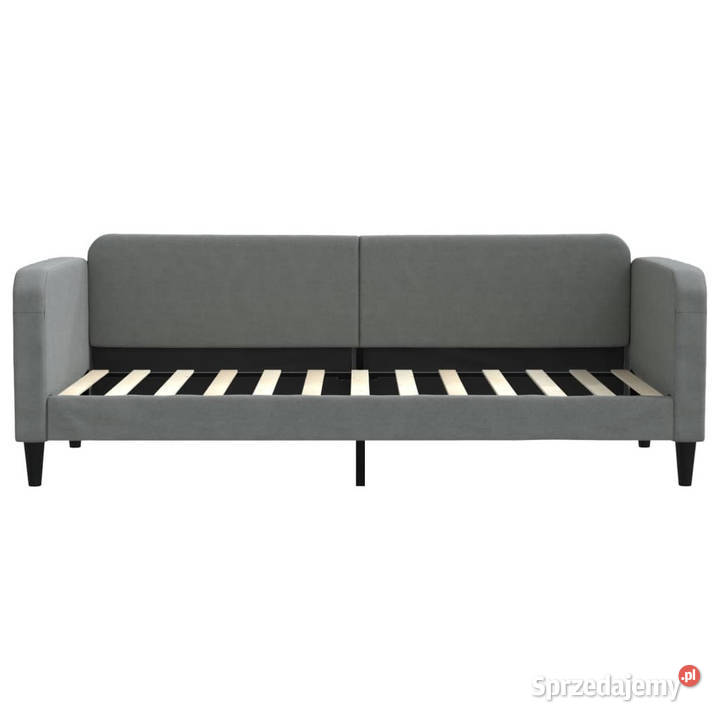 Sofa rozsuwana z szufladami ciemnoszara tkanina Warszawa