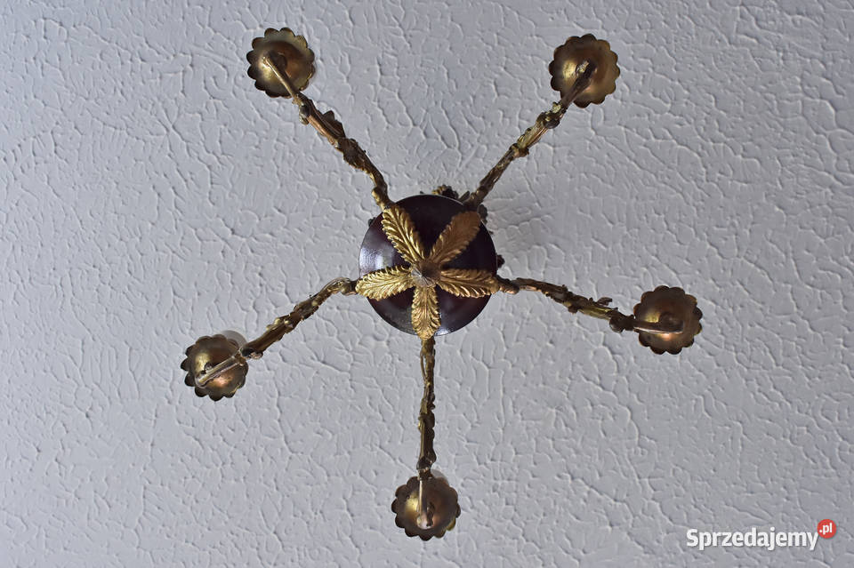 Żyrandol 2 kinkiety z mosiądzu Radom