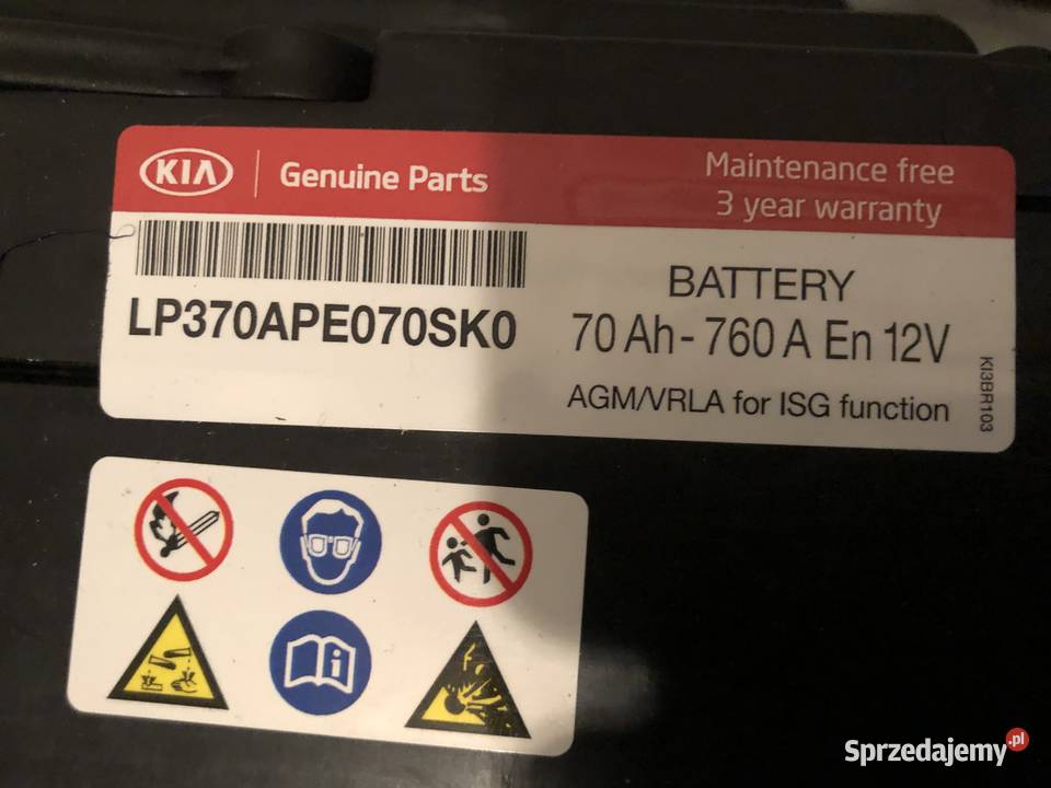 Nowy akumulator KIA 70Ah akumulatory Szczecinek