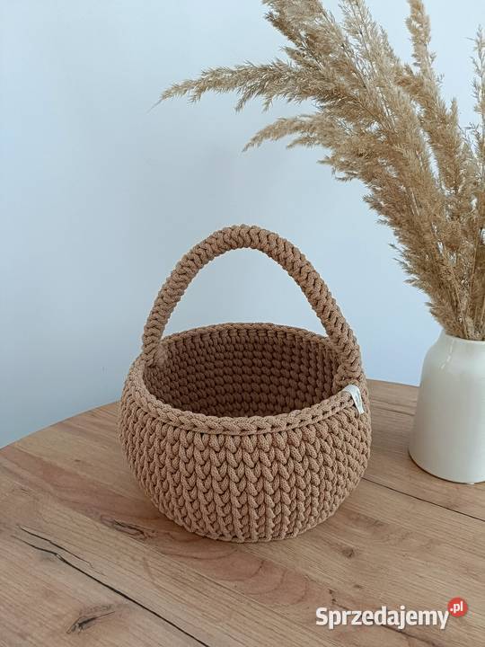 Koszyk wielkanocny ze sznurka szydełkowy Rzeszów