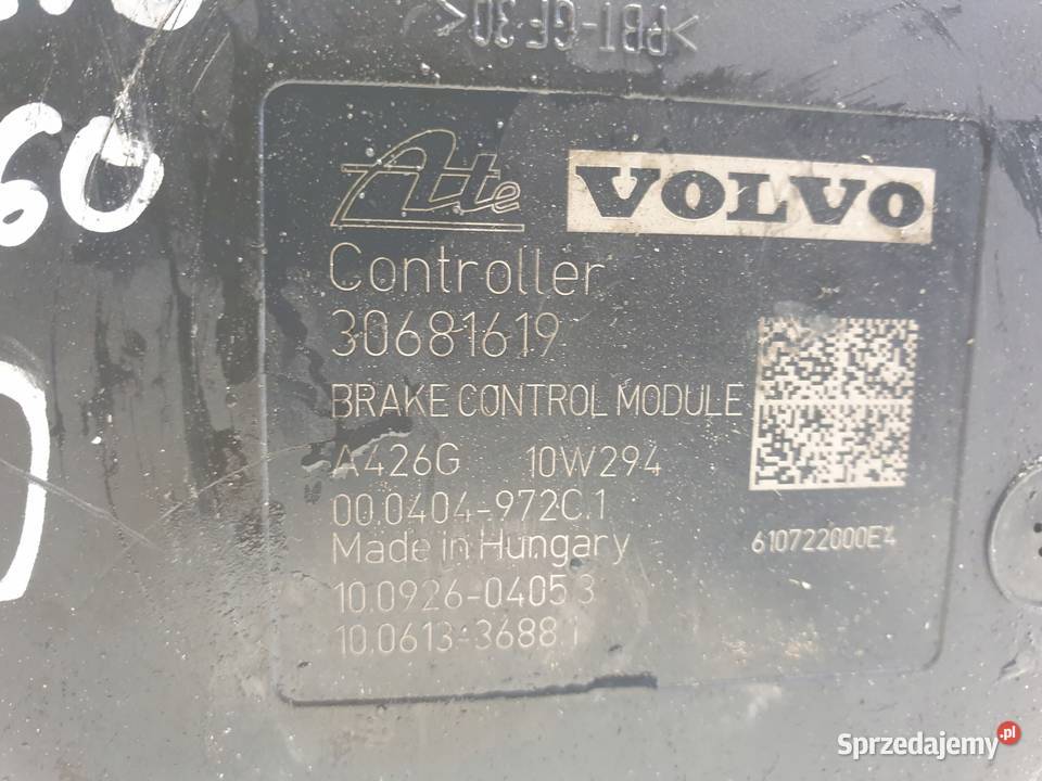 Volvo XC60 POMPA ABS hamulcowa 30681619 Rudka