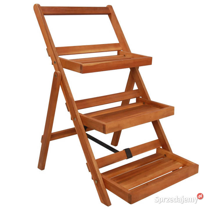 Stojak na rośliny 3poziomy 50x63x80 lite drewno mazowieckie