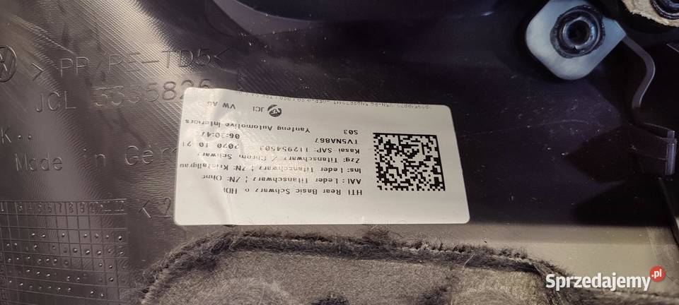 VW TIGUAN II BOCZEK DRZWI LEWY TYŁ 5NA867211 T