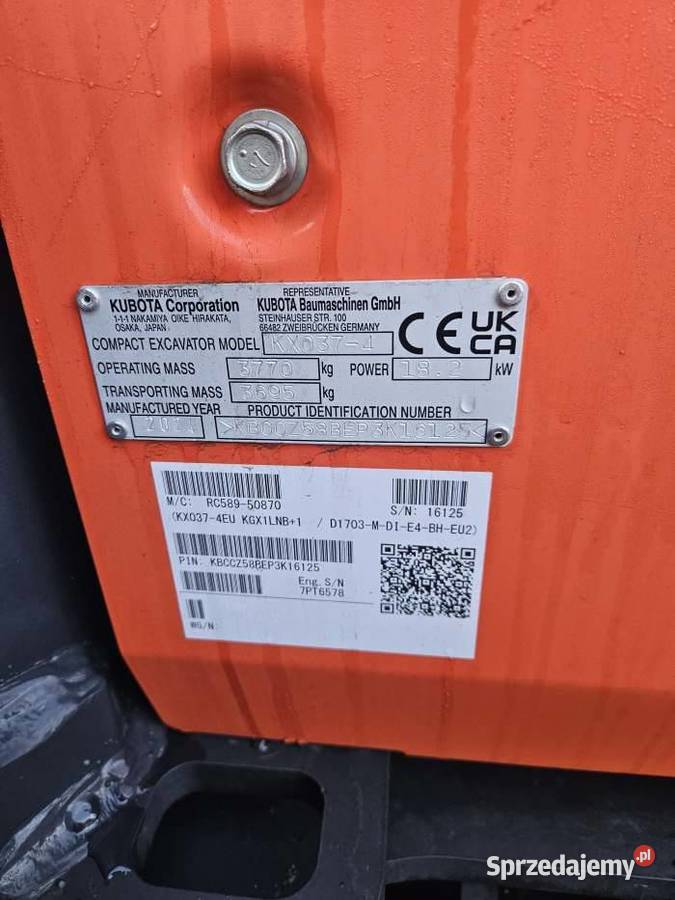Kubota KX0374 KGL wielkopolskie Zgorzelec
