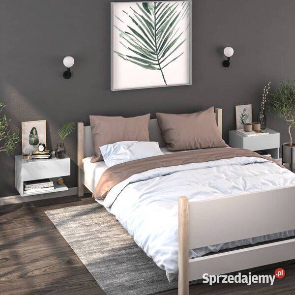 vidaXL Szafki nocne ścienne 2 białeSKU810954 Nocne Warszawa