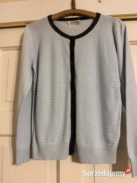 Sweter damski SM dzianina niebieski rozpinany z Częstochowa