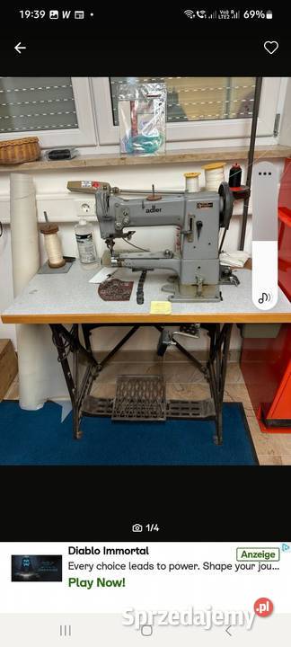 Maszyna kaletnicza Adler prawa cylindryczna