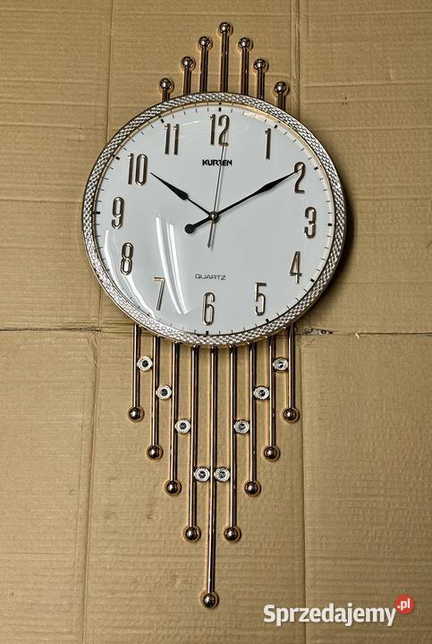 Zegar ścienny salonowy z diamentami