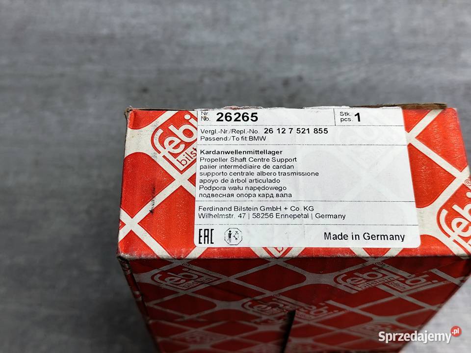PODPORA WAŁU FEBI 26265 BMW 5 E60 5 E61 6 E63 6 osobowe Kalinówka Kościelna