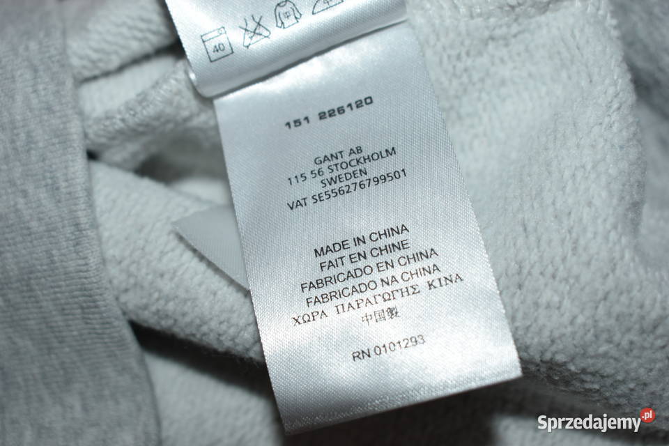 Klasyczna Szara Bluza Gant rozmiar M Stargard sprzedam