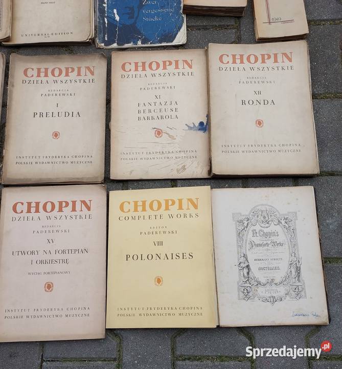Chopin nuty na fortepian zestaw starych zeszytów Tczew sprzedam