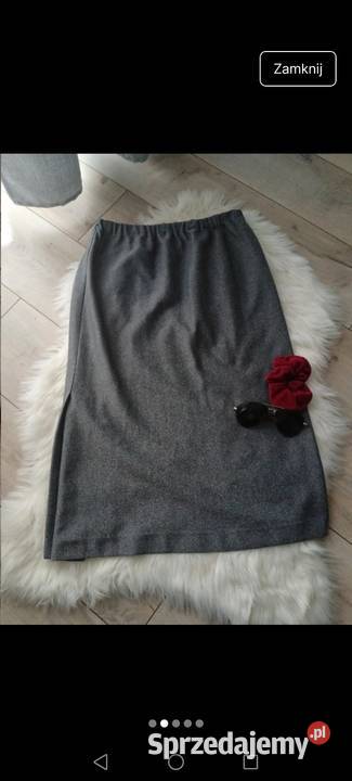 Elegancka szara Spódnica na gumce jesień Krosno sprzedam