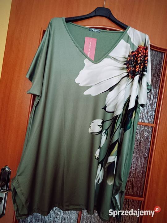 Tunika khaki z krótkim rękawem Cieszyn