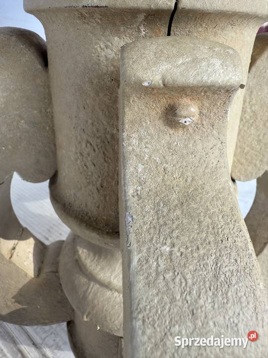 Zestaw stół 4 krzesła rattanowe vintage shabby Przeworsk