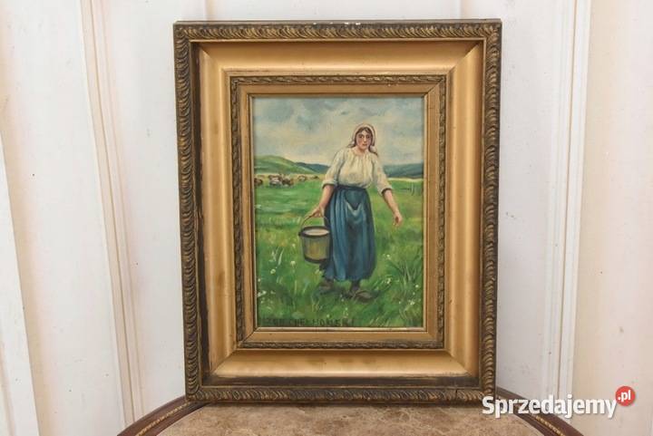 Józef Chełmoński Pejzaż Polskiej Wsi Kobieta z małopolskie Kraków
