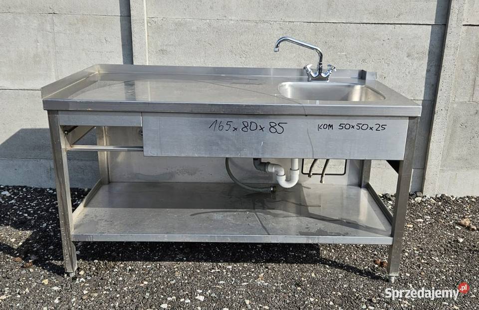 Zlew 1komorowy 165x80x85 komora 50x50x25 481 Krotoszyn