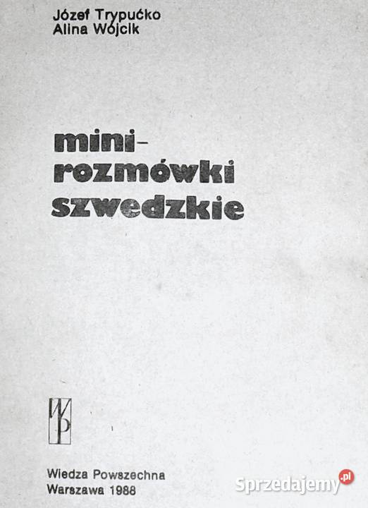 Rozmówki szwedzkie Józef Trypućko Alina Wójcik Chełm