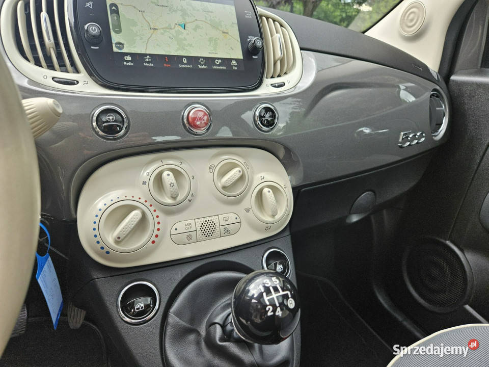 Fiat 500 12 benzyna Iwłaściciel Serwisowany szary Skępe