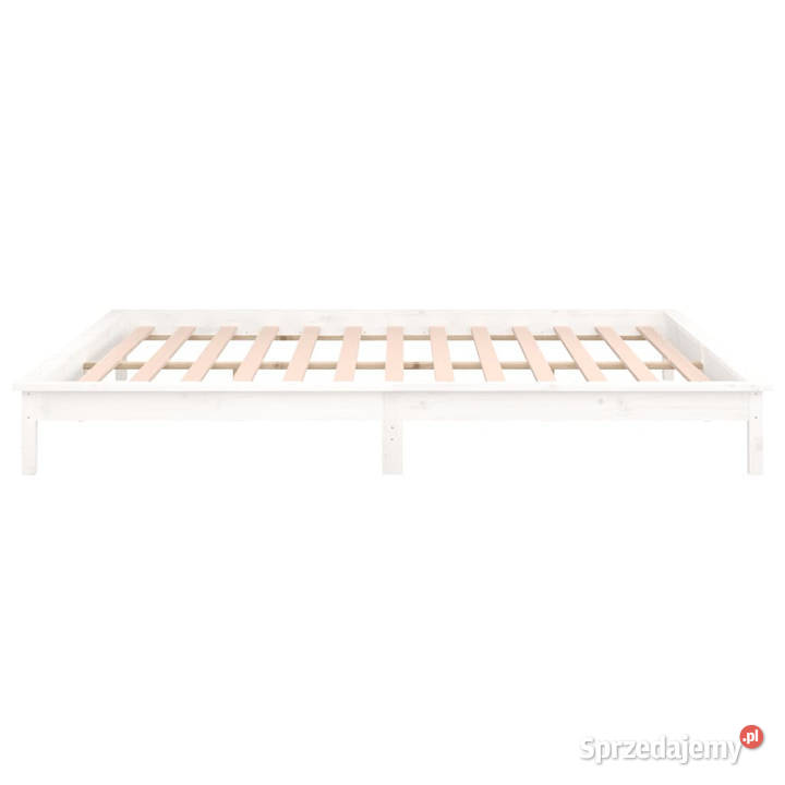 Rama łóżka z LED biała lite drewno 140x190 Warszawa sprzedam