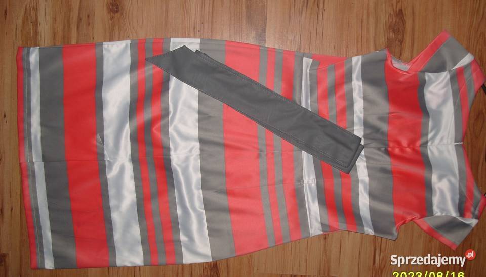 urocza elegancka sukienka FORTI pasek NOWA r4044 kolorowy Rawicz