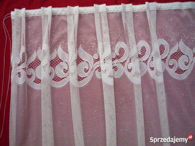 Biała firana z taśma 175 x 620 pokojowa Wystrój okien