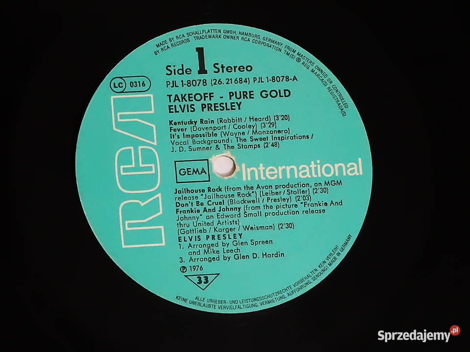 Elvis Presley PURE GOLD LP