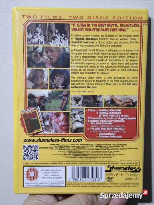 Cannibal Holocaust DVD Shameless kolekcje